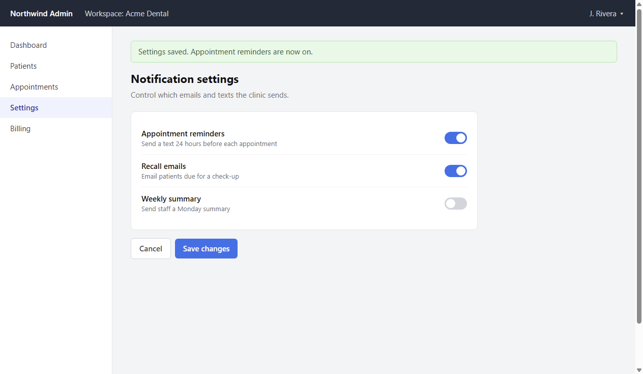 Step 3: Save changes
